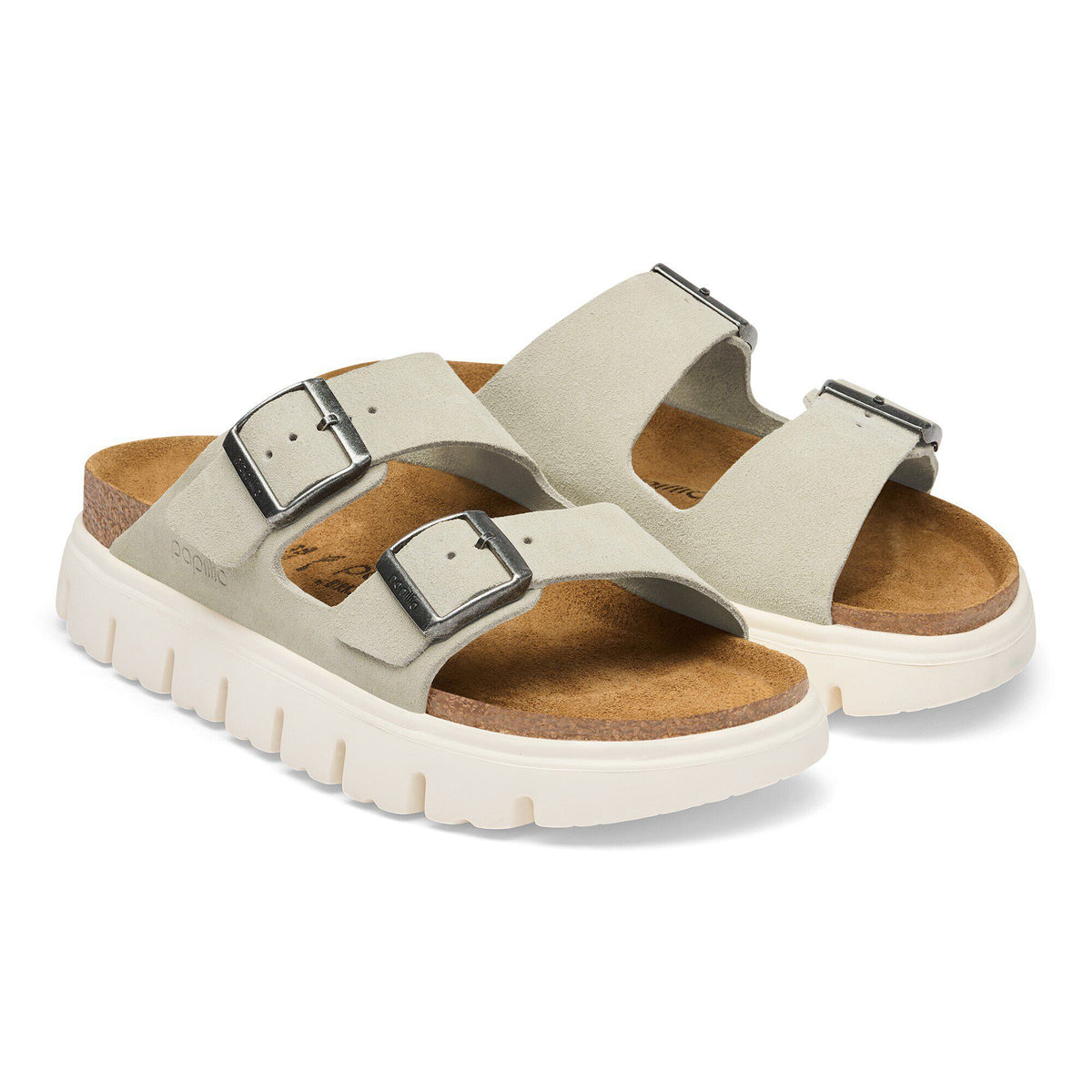 Arizona Chunky Suede Leather in Color Oyster | Birkenstock