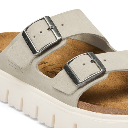 Arizona Chunky Suede Leather in Color Oyster | Birkenstock