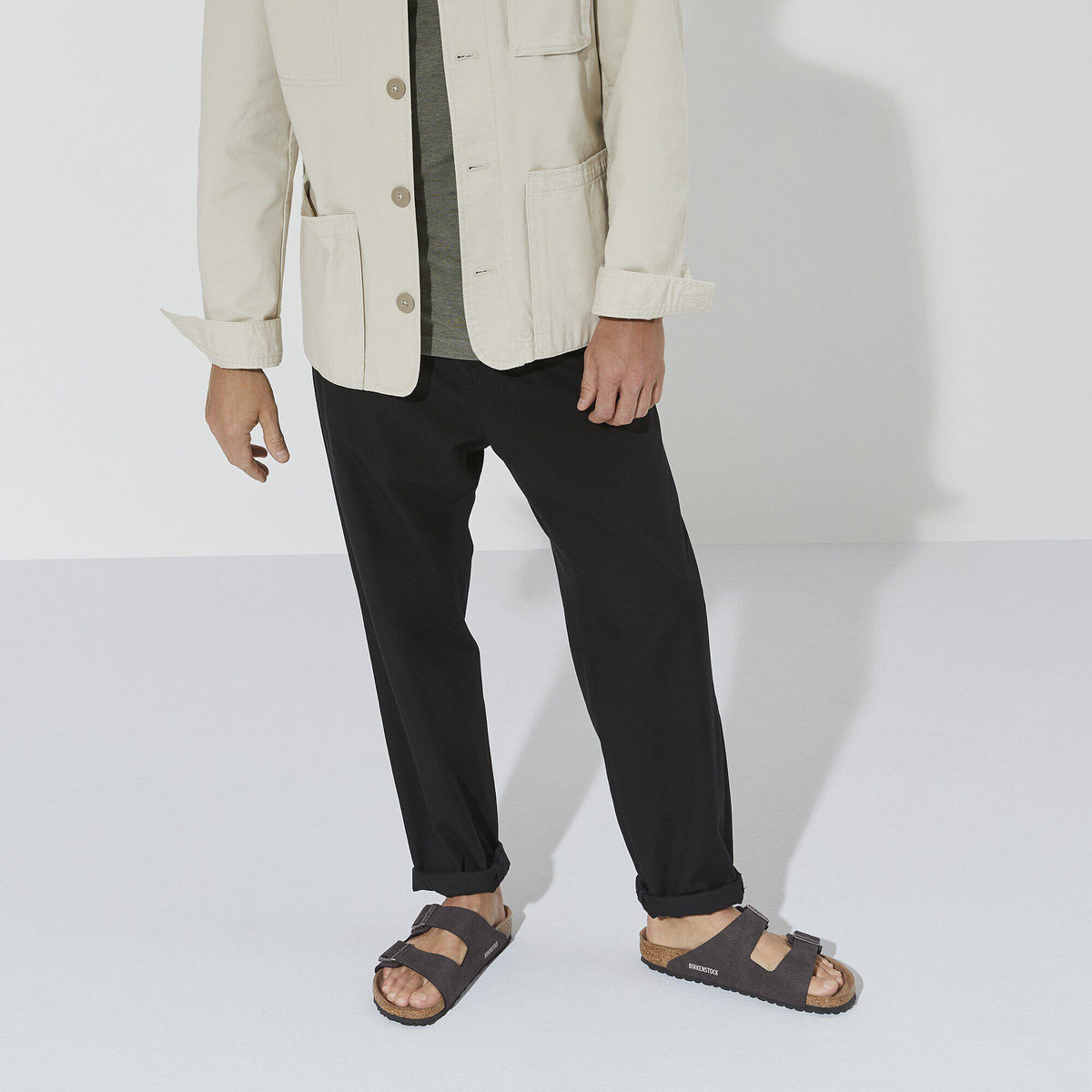 Arizona Vegan Synthetics in Color Desert Dust Black | Birkenstock