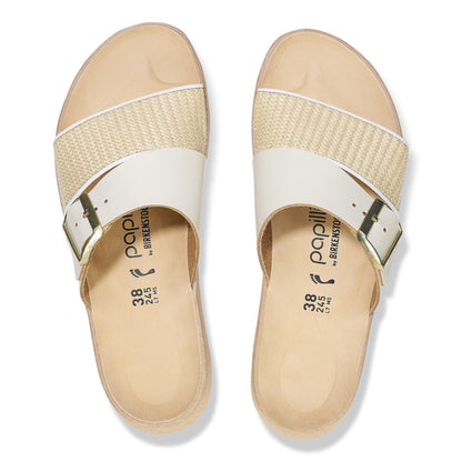 Almina Natural Leather-Synthetics in Color Natural/White | Birkenstock