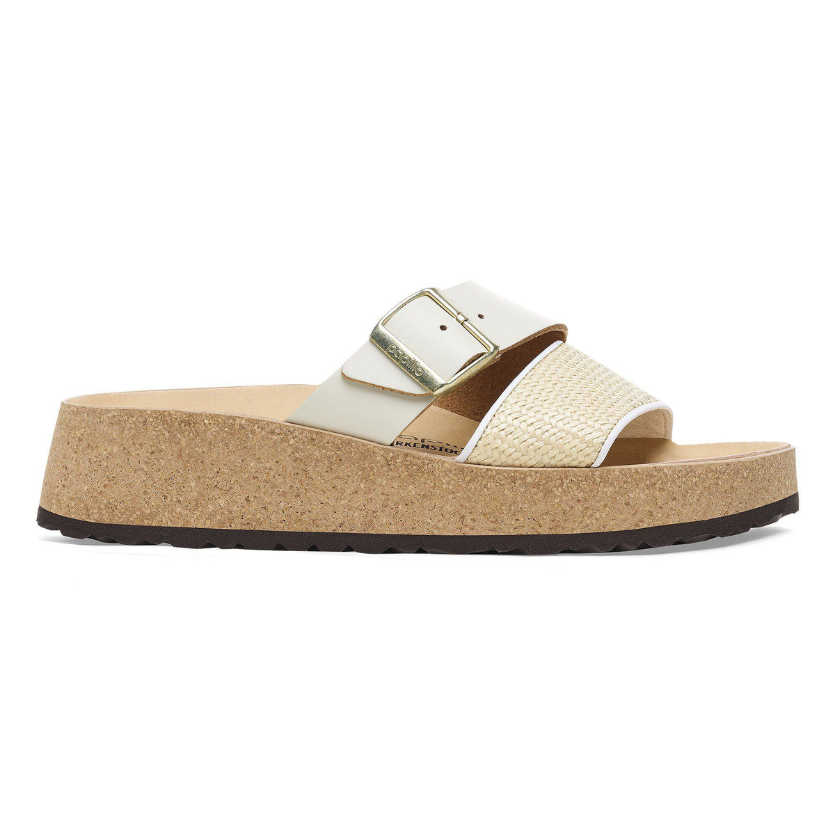 Almina Natural Leather-Synthetics in Color Natural/White | Birkenstock