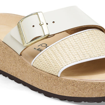 Almina Natural Leather-Synthetics in Color Natural/White | Birkenstock