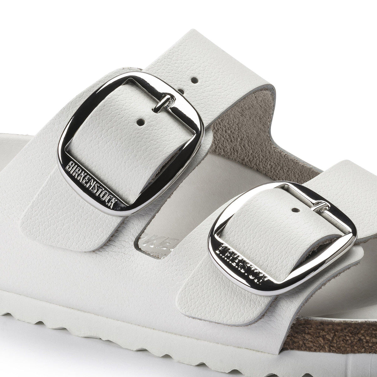 Arizona Big Buckle Leather in Color White | Birkenstock