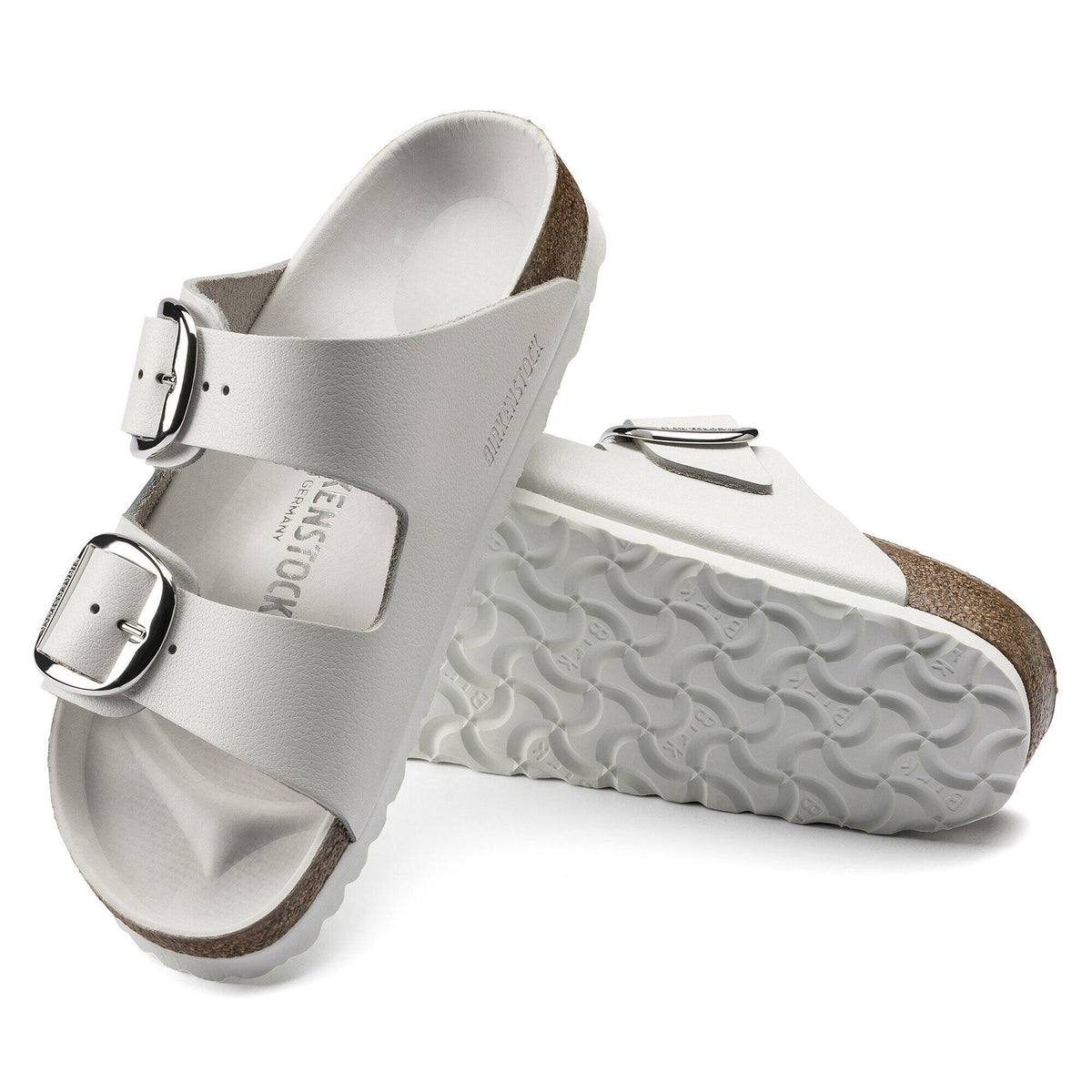 Arizona Big Buckle Leather in Color White | Birkenstock