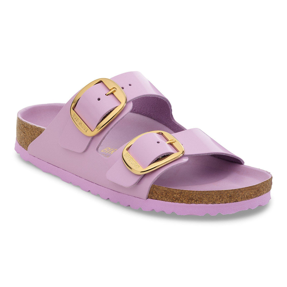 Arizona Big Buckle Natural Leather Patent in Color High Shine Crocus | Birkenstock