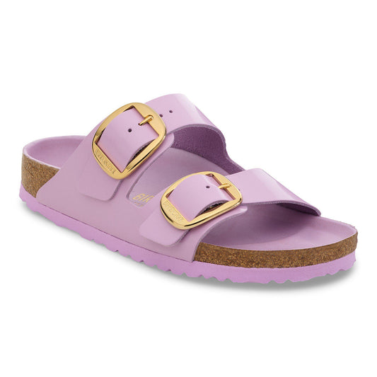Arizona Big Buckle Natural Leather Patent in Color High Shine Crocus | Birkenstock