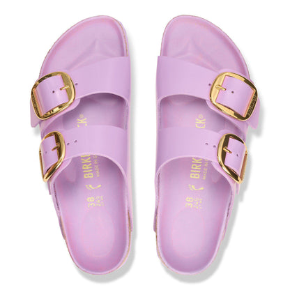 Arizona Big Buckle Natural Leather Patent in Color High Shine Crocus | Birkenstock