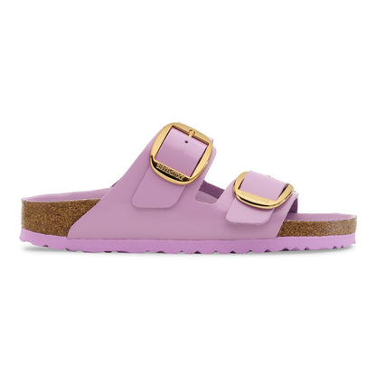 Arizona Big Buckle Natural Leather Patent in Color High Shine Crocus | Birkenstock