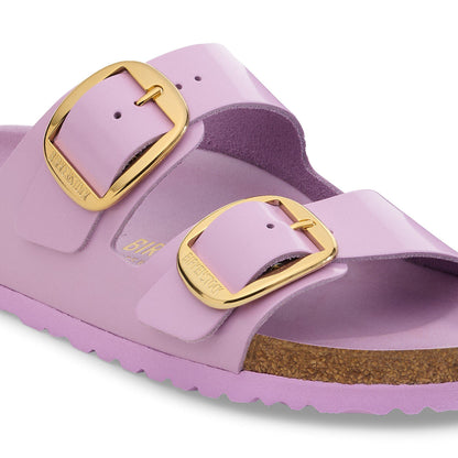 Arizona Big Buckle Natural Leather Patent in Color High Shine Crocus | Birkenstock