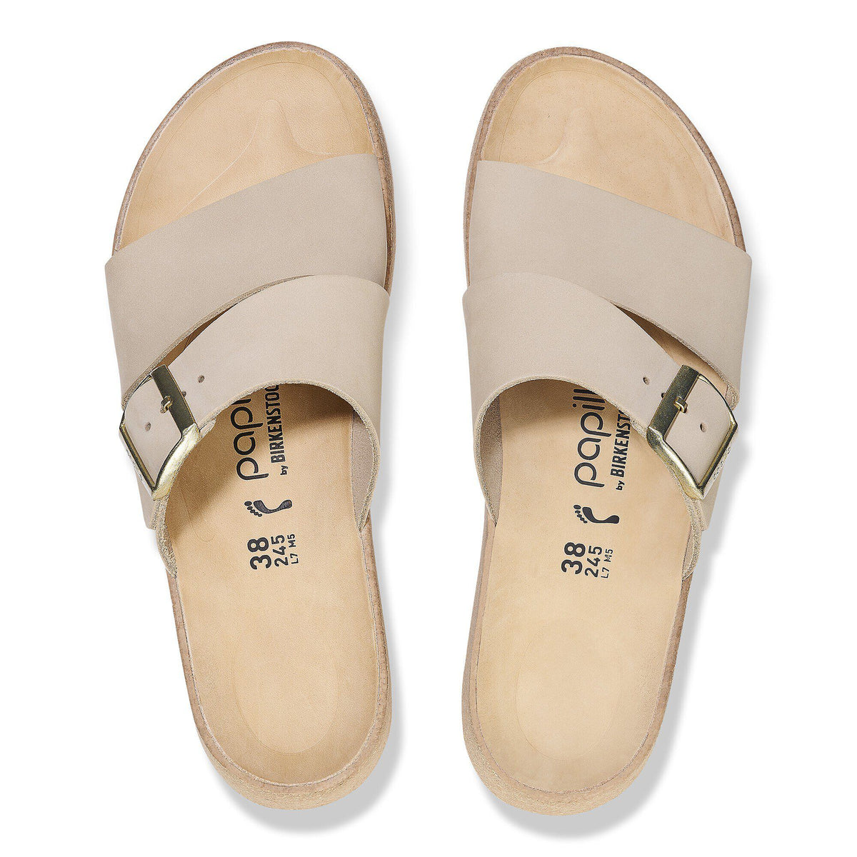 Almina Nubuck Leather in Color Sandcastle | Birkenstock