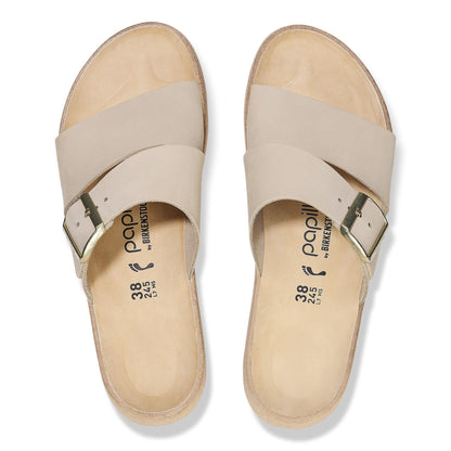 Almina Nubuck Leather in Color Sandcastle | Birkenstock