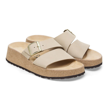 Almina Nubuck Leather in Color Sandcastle | Birkenstock