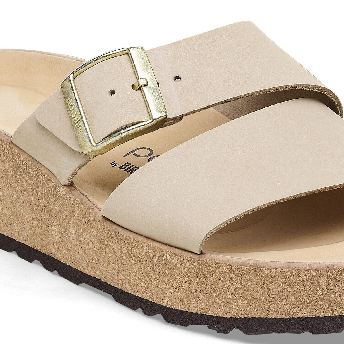 Almina Nubuck Leather in Color Sandcastle | Birkenstock