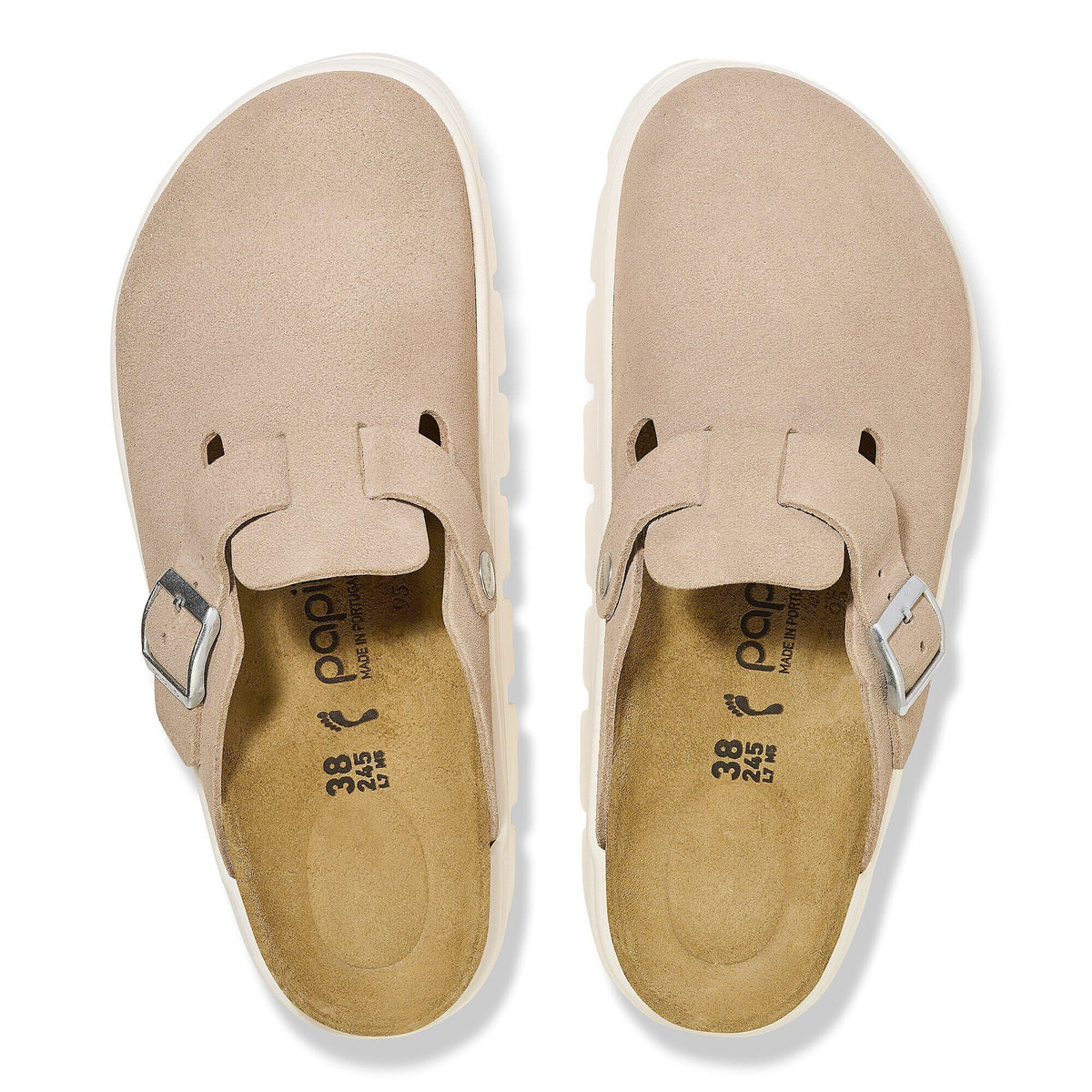 Boston Chunky Suede Leather in Color Warm Sand | Birkenstock