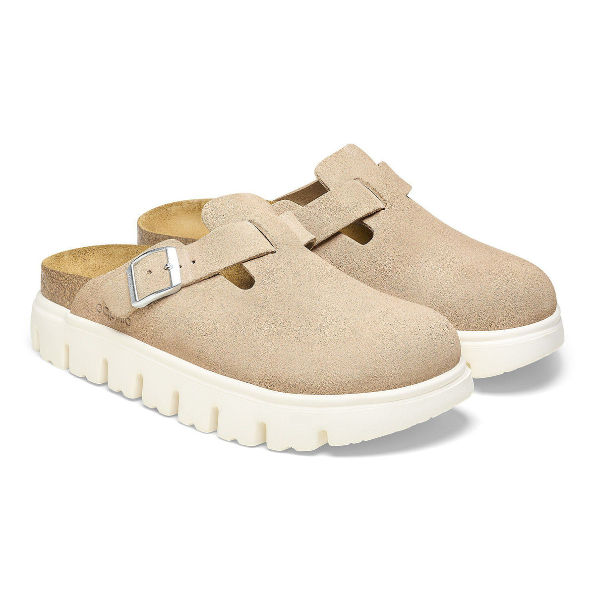 Boston Chunky Suede Leather in Color Warm Sand | Birkenstock