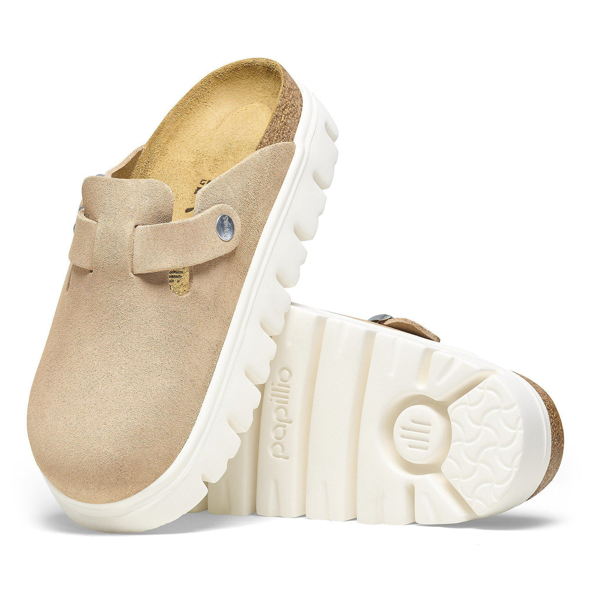 Boston Chunky Suede Leather in Color Warm Sand | Birkenstock