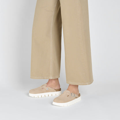 Boston Chunky Suede Leather in Color Warm Sand | Birkenstock