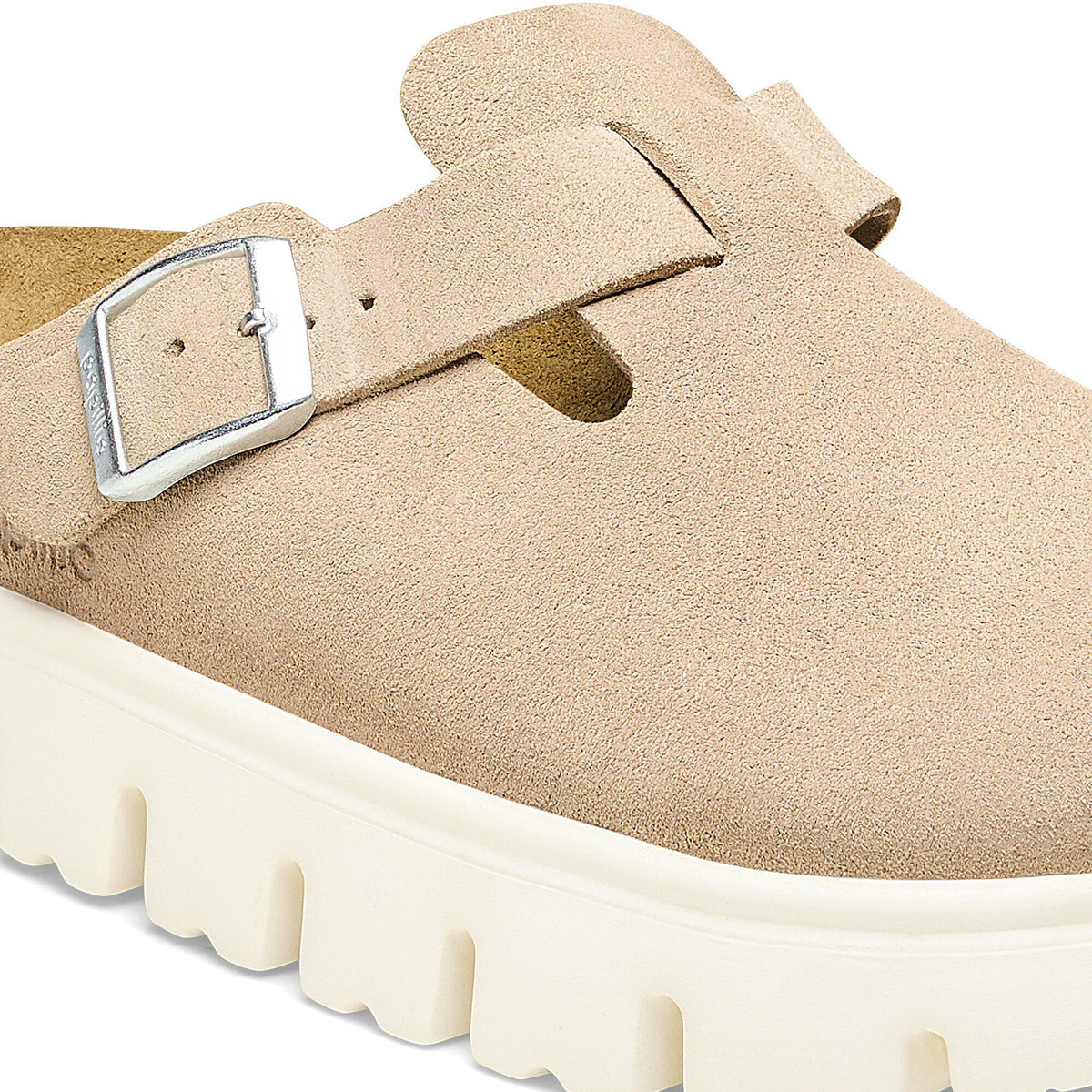 Boston Chunky Suede Leather in Color Warm Sand | Birkenstock