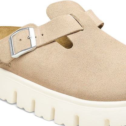 Boston Chunky Suede Leather in Color Warm Sand | Birkenstock