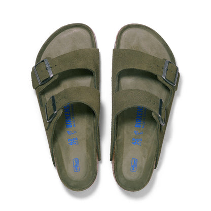 Arizona Soft Footbed Suede Leather in Color Thyme Tonal | Birkenstock