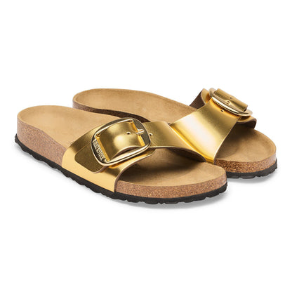 Madrid Big Buckle Leather in Color Gold | Birkenstock