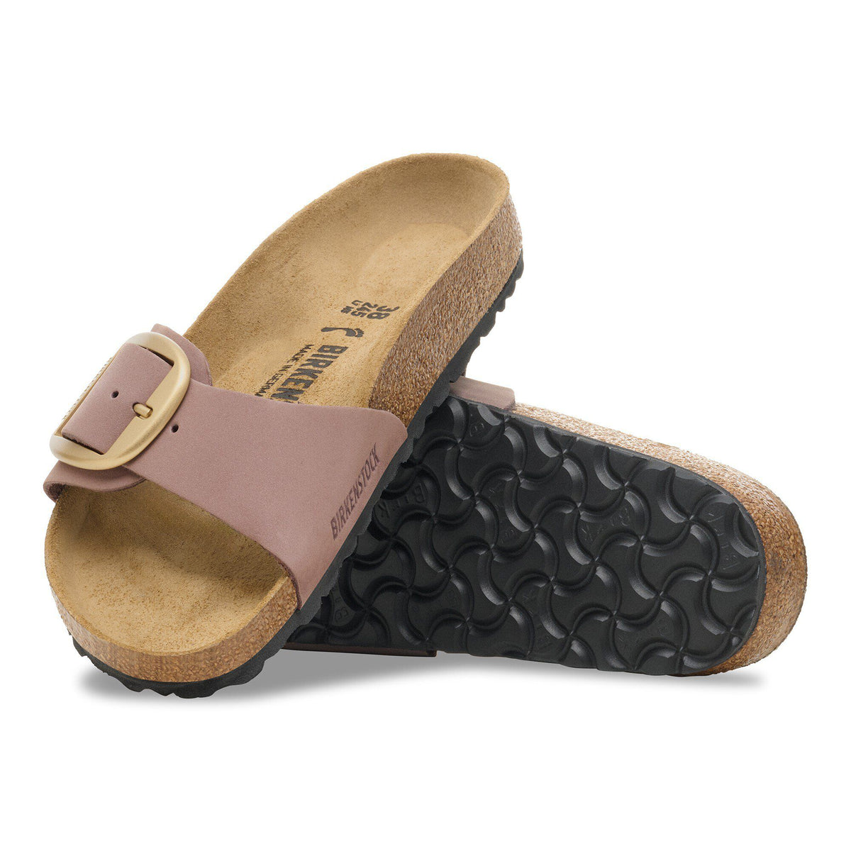 Madrid Big Buckle Nubuck Leather in Color Faded Purple | Birkenstock