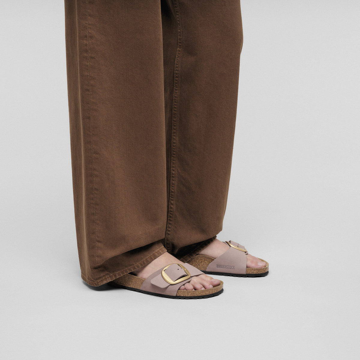 Madrid Big Buckle Nubuck Leather in Color Faded Purple | Birkenstock