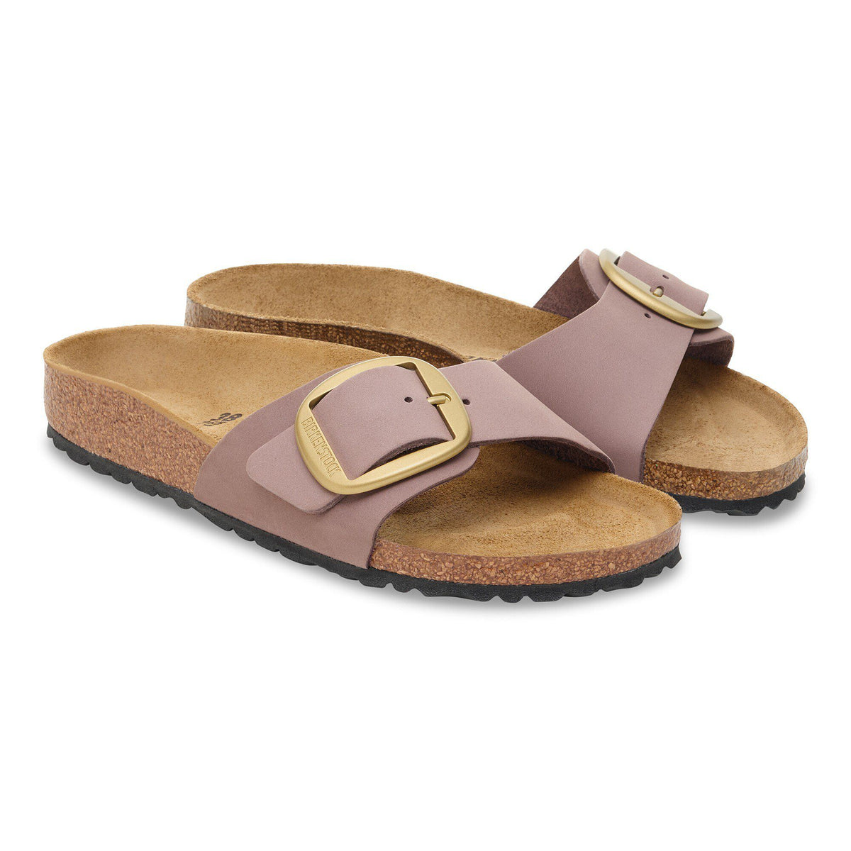 Madrid Big Buckle Nubuck Leather in Color Faded Purple | Birkenstock