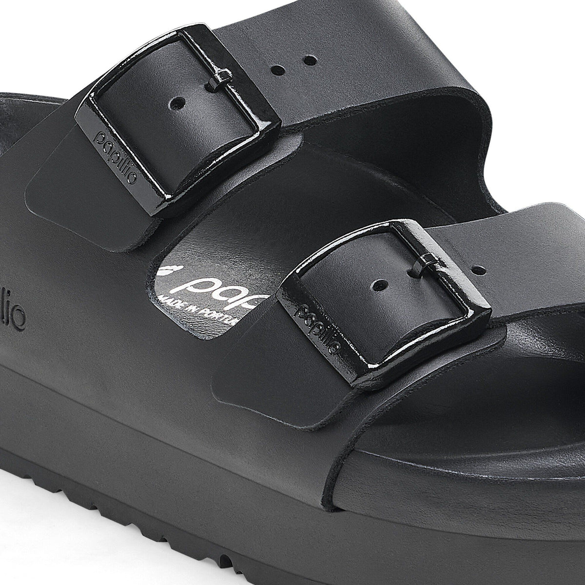 Arizona Flex Platform Leather in Color Black | Birkenstock