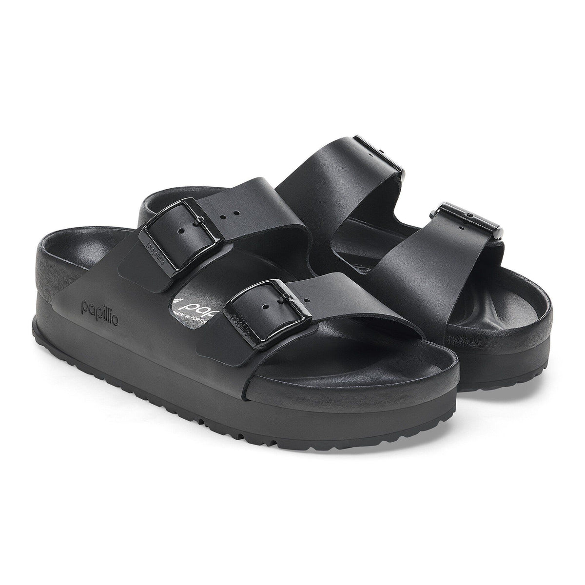 Arizona Flex Platform Leather in Color Black | Birkenstock