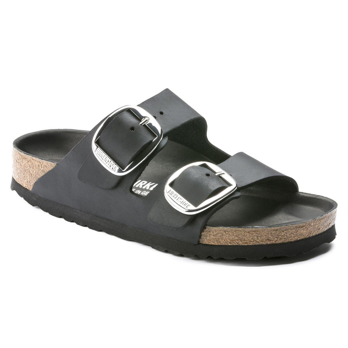 Arizona Big Buckle Oiled Leather in Color Black | Birkenstock