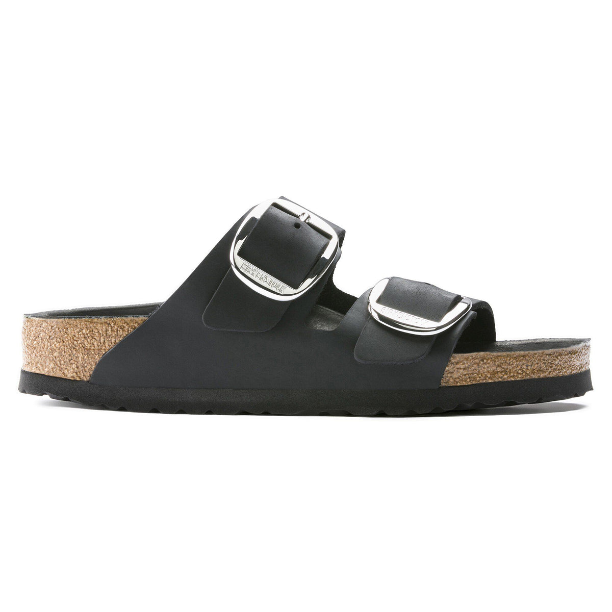 Arizona Big Buckle Oiled Leather in Color Black | Birkenstock