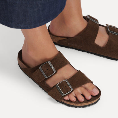 Arizona Soft Footbed Suede Leather in Color Carafe Tonal | Birkenstock