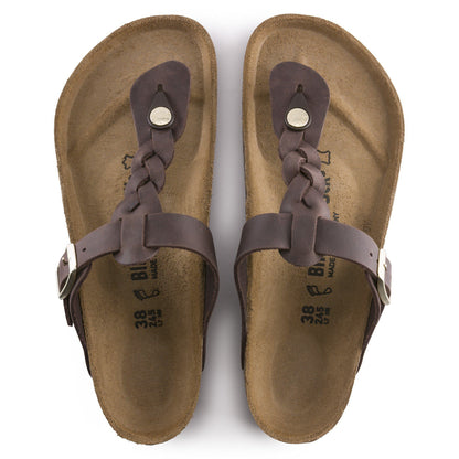 Gizeh Braided Oiled Leather in Color Habana | Birkenstock