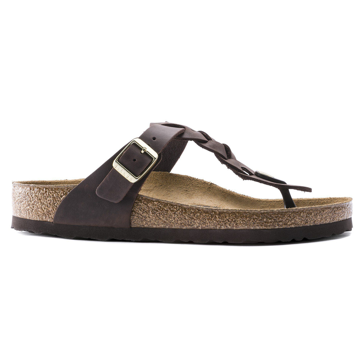 Gizeh Braided Oiled Leather in Color Habana | Birkenstock