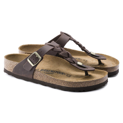 Gizeh Braided Oiled Leather in Color Habana | Birkenstock