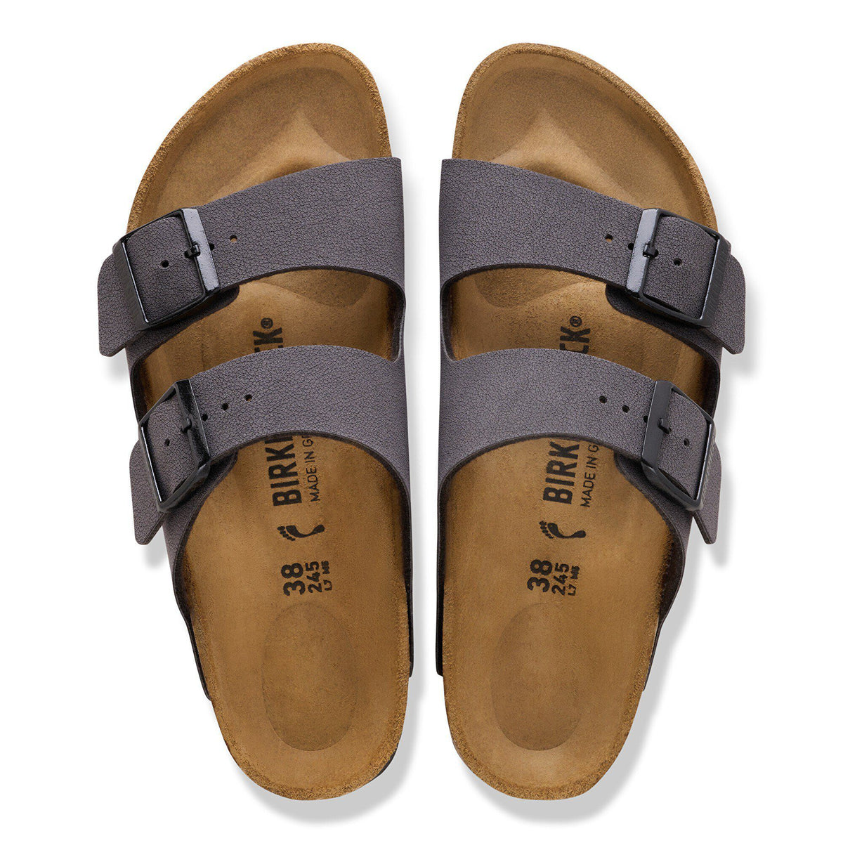 Arizona Birkibuc in Color Velvet Gray/Black Buckles | Birkenstock