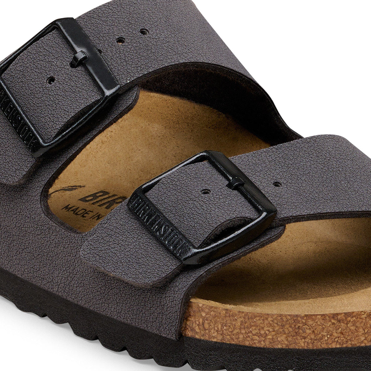 Arizona Birkibuc in Color Velvet Gray/Black Buckles | Birkenstock