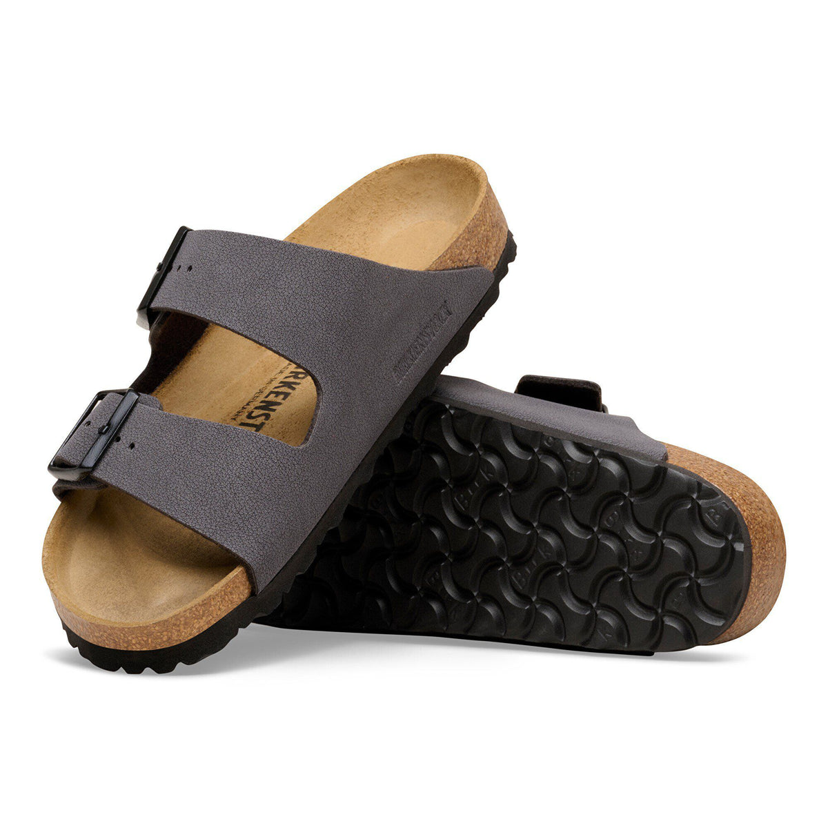 Arizona Birkibuc in Color Velvet Gray/Black Buckles | Birkenstock