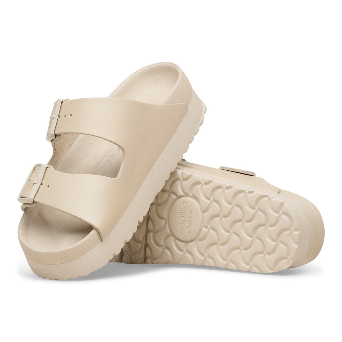 Arizona Flex Platform Leather in Color Oyster | Birkenstock