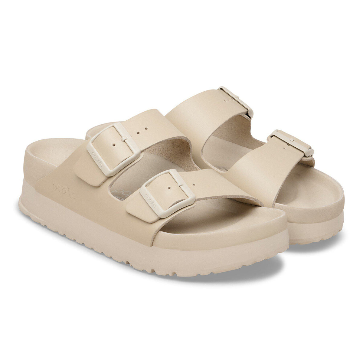 Arizona Flex Platform Leather in Color Oyster | Birkenstock