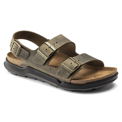Milano Crosstown Men Oiled Leather in Color Faded Khaki | Birkenstock