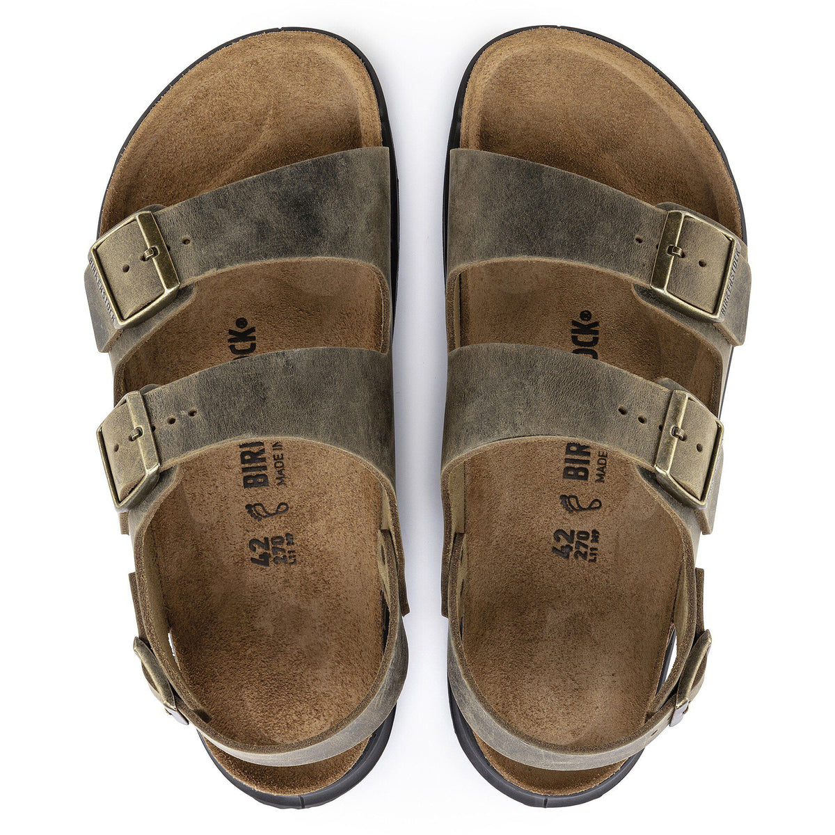 Milano Crosstown Men Oiled Leather in Color Faded Khaki | Birkenstock