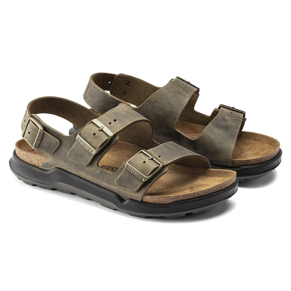 Milano Crosstown Men Oiled Leather in Color Faded Khaki | Birkenstock