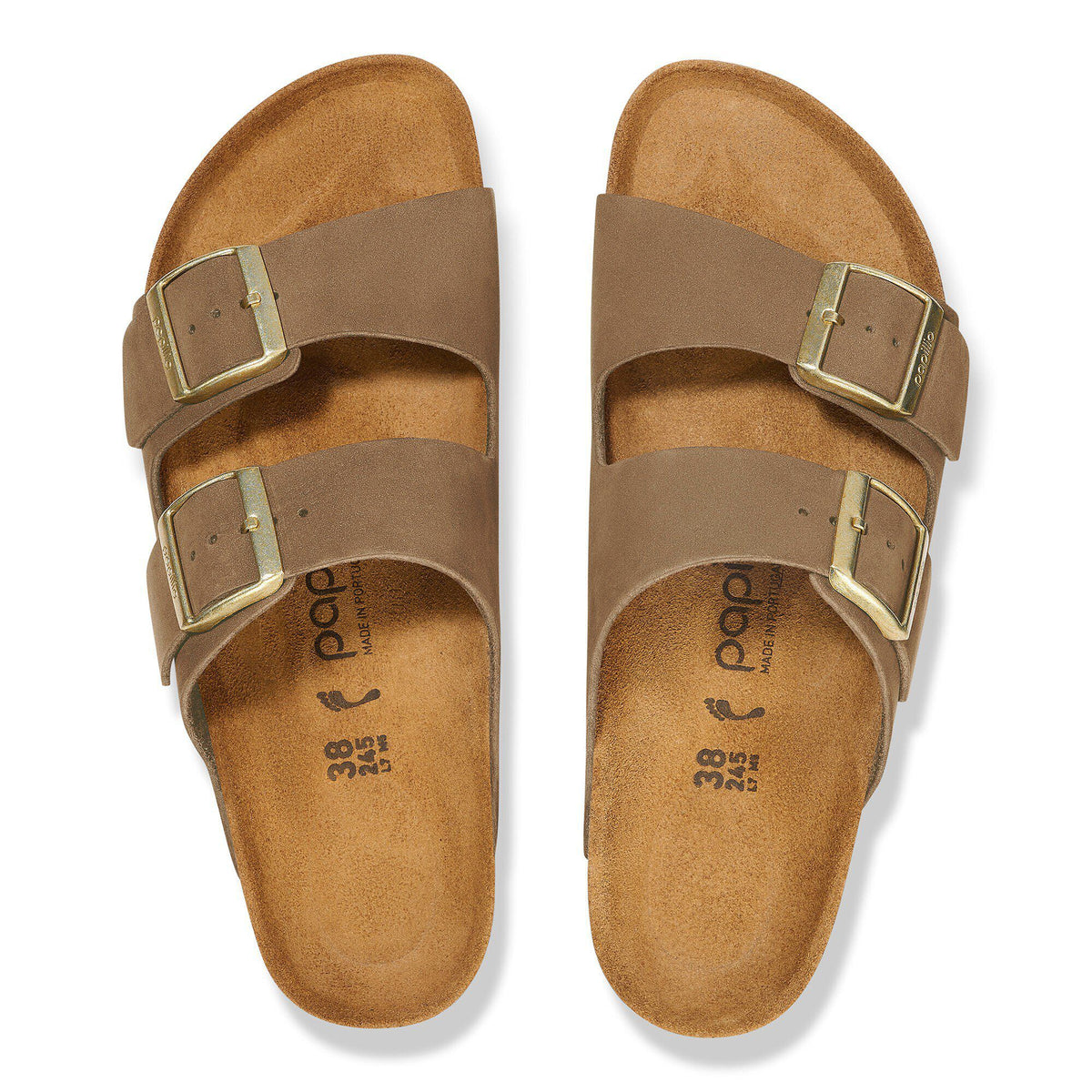 Arizona Flex Platform Nubuck Leather in Color Dark Tea | Birkenstock