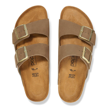 Arizona Flex Platform Nubuck Leather in Color Dark Tea | Birkenstock