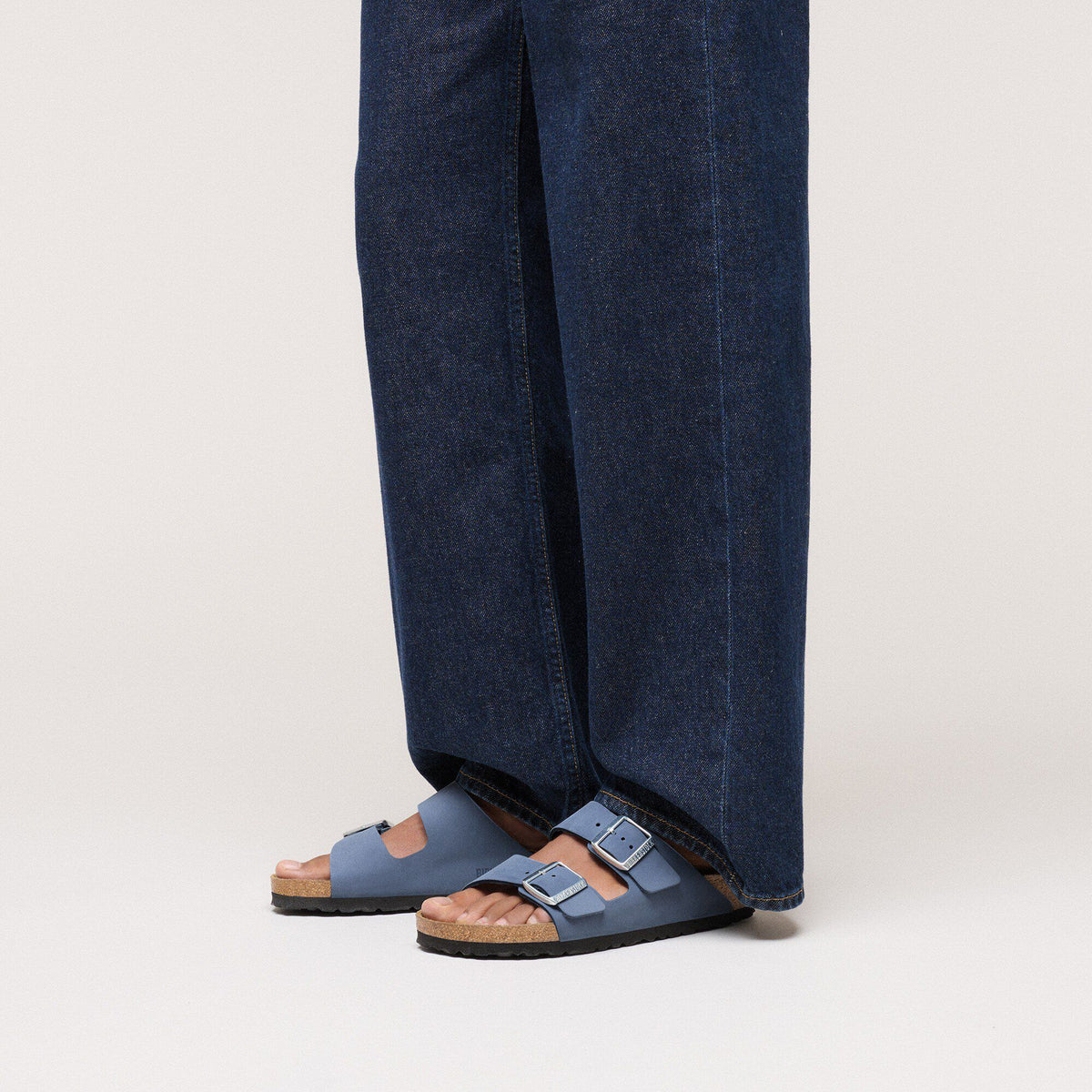 Arizona Nubuck Leather in Color Stone Blue | Birkenstock