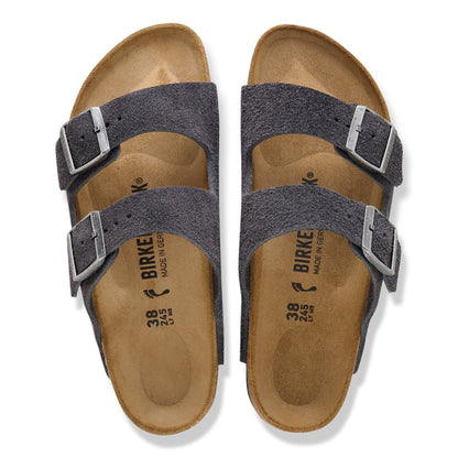Arizona Suede Leather in Color Charcoal | Birkenstock