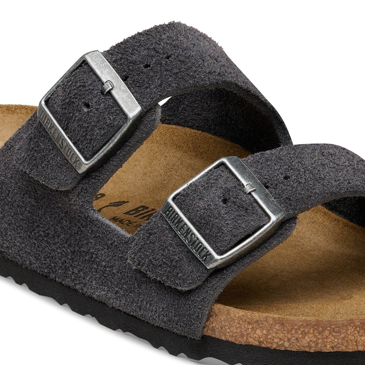 Arizona Suede Leather in Color Charcoal | Birkenstock