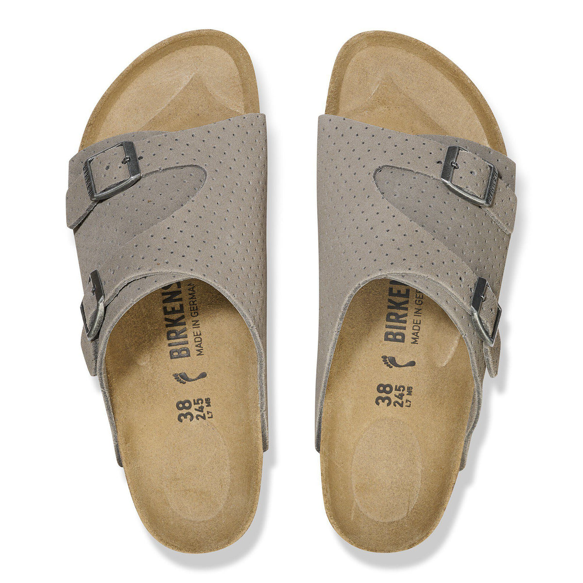 Zürich Suede Embossed in Color Dotted Stone Coin | Birkenstock